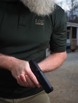 Man holds an airgun