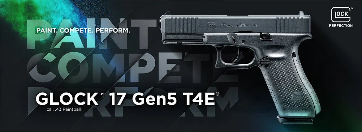 Paint. Compete. Perform. GLOCK 17 Gen5 T4E.