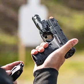 Airsoft Walther PPQ Pistol Training with Target